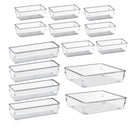 Kit Luxo 25 Organizadores Modulares em Acrílico Cristal: Divisórias Invisíveis para Geladeira, Gavetas e Armários (O Segredo da Ordem Perfeita)