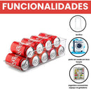 Organizador Multiuso Porta-Latas Deslizante em Acrílico: Solução Empilhável para Geladeira e Armário (O Fim das Latas Rolando e a Máxima Eficiência)