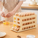 Porta-Ovos Deslizante de 4 Camadas: Organizador Automático para Geladeira (A Solução Inteligente Contra Quebras e Desperdício)