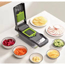 Fatiador de Cozinha Profissional Multifuncional Inox 16-em-1: Corte, Pique e Rale Legumes e Frutas em Segundos (O Fim do Caos na Bancada)