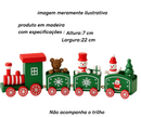 Trenzinho Locomotiva Retrô de Madeira: Enfeite de Natal Decorativo com Papai Noel (Peça Clássica e Durável)