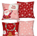 Kit Luxo 4 Capas de Almofada Natalinas 45x45cm: Renovação Instantânea e Aconchegante para Sua Sala de Estar (Pronta Entrega)