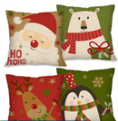Kit Luxo 4 Capas de Almofada Natalinas 45x45cm: Renovação Instantânea e Aconchegante para Sua Sala de Estar (Pronta Entrega)