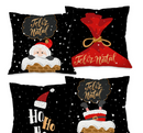 Kit Luxo 4 Capas de Almofada Natalinas 45x45cm: Renovação Instantânea e Aconchegante para Sua Sala de Estar (Pronta Entrega)