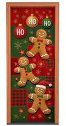 Capa de Porta de Natal Sublimada com Elástico: Transformação Instantânea e Sem Furos para a Entrada da Sua Casa (Veste Porta Padrão)