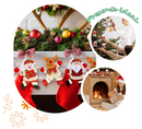 Kit Luxo 4 Bonecos de Pelúcia para Árvore de Natal: Papai Noel, Rena, Boneco de Neve e Ursinho (Decoração Artesanal e Carismática)