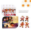 Kit Luxo 4 Bonecos de Pelúcia para Árvore de Natal: Papai Noel, Rena, Boneco de Neve e Ursinho (Decoração Artesanal e Carismática)
