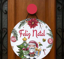 Guirlanda de Porta Natalina Clássica 25cm: Enfeite de Natal Compacto, Pronto para Pendurar (O Toque de Boas-Vindas Imediato)