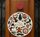 Guirlanda de Porta Natalina Clássica 25cm: Enfeite de Natal Compacto, Pronto para Pendurar (O Toque de Boas-Vindas Imediato)