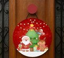 Guirlanda de Porta Natalina Clássica 25cm: Enfeite de Natal Compacto, Pronto para Pendurar (O Toque de Boas-Vindas Imediato)