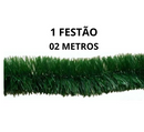 Kit Festão Luxo Verde Opaco 2 Metros (8cm): Volume Essencial para Árvore, Escadas e Lareiras (O Preenchimento que Transforma o Ambiente)