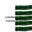 Kit Festão Luxo Verde Opaco 2 Metros (8cm): Volume Essencial para Árvore, Escadas e Lareiras (O Preenchimento que Transforma o Ambiente)