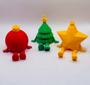 Kit Luxo Enfeites 3D em Acrílico/MDF: Estrela, Bola, Pinheiro e Presente (Decoração de Natal Moderna, Criativa e com Efeito de Profundidade)