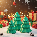 Kit Luxo Enfeites 3D em Acrílico/MDF: Estrela, Bola, Pinheiro e Presente (Decoração de Natal Moderna, Criativa e com Efeito de Profundidade)