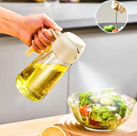 Spray Borrifador Dosador 2 em 1 (Azeite e Vinagre): O Galheteiro de Vidro Que Garante a Cobertura Uniforme e a Economia na Dieta