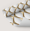 Papel de Parede 3D Losango Dourado (5m x 45cm): O Segredo da Geometria de Luxo para Renovar sua Sala ou Quarto Sem Sujeira e Sem Gastar com Mão de Obra