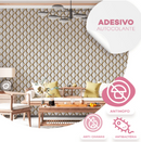 Papel de Parede 3D Losango Dourado (5m x 45cm): O Segredo da Geometria de Luxo para Renovar sua Sala ou Quarto Sem Sujeira e Sem Gastar com Mão de Obra