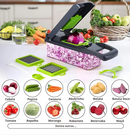 Fatiador de Cozinha Profissional Multifuncional Inox 16-em-1: Corte, Pique e Rale Legumes e Frutas em Segundos (O Fim do Caos na Bancada)