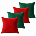 Kit 4 Capas de Almofada Natalinas Premium – Suede Drapeado