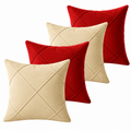 Kit 4 Capas de Almofada Natalinas Premium – Suede Drapeado