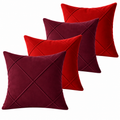 Kit 4 Capas de Almofada Natalinas Premium – Suede Drapeado