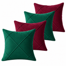 Kit 4 Capas de Almofada Natalinas Premium – Suede Drapeado