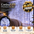 Cortina LED Premium 4x3m – 300 LEDs com Controle Remoto