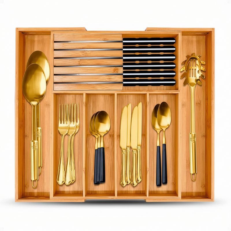 Organizador de Gavetas Adapt Express: Coleção Bambu Premium™