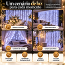 Cortina LED Premium 4x3m – 300 LEDs com Controle Remoto