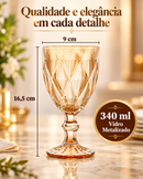 Jogo de Taças Diamond Premium 330ml – Design em Relevo