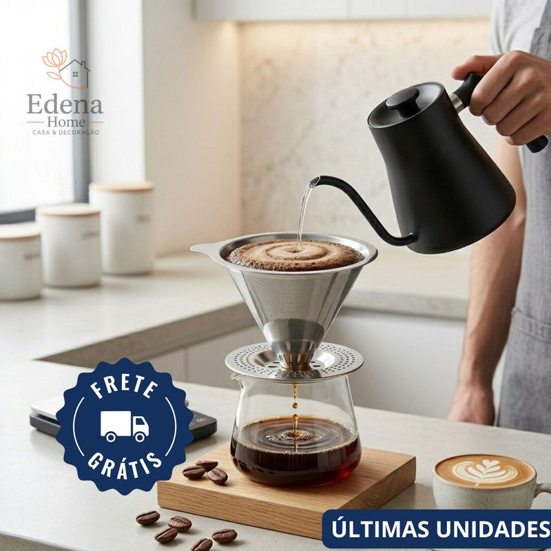 Filtro Coador de Café Inox Reutilizável - Seu último filtro de café