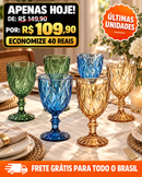 Jogo de Taças Diamond Premium 330ml – Design em Relevo