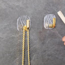 KIT 4/8 Ganchos Adesivos de Luxo (Alta Fixação) Sem Furos na Parede: A Solução Elegante e Forte para Pendurar Toalhas e Roupões