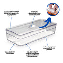 Kit Conserva Max 3,6L: Dupla de Organizadores Herméticos com Cesto™