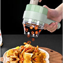 Triturador e Cortador Elétrico Multifuncional de Mão: Pique Vegetais, Carnes e Alho em Segundos (O Fim da Faca e do Esforço Manual)