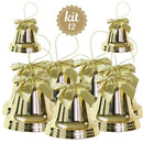 Kit Luxo 12 Mini Sinos de Natal com Pingente: Decoração Musical, Brilhante e Tradicional para Árvore e Guirlanda (O Som da Festa)