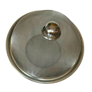 Fruteira Redonda com Tampa Anti Mosca em Aço Inox 25cm Moderna Elegante e Protetora para Cozinha