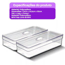 Kit Conserva Max 3,6L: Dupla de Organizadores Herméticos com Cesto™