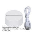 Luminária Led RGB USB 7 Cores decoração de quarto menino camisa de futebol chuteira com seu nome