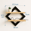 Nicho Expositor em Pinus com Prateleira Dupla e Bordas em MDF: A Moldura de Luxo que Transforma seus Objetos Favoritos em Obras de Arte na Parede