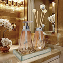 Combo Decor Lavabo Premium: Coleção Cristal & Ouro™ (300ml: Estação de Aromaterapia e Luxo)