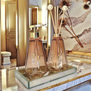 Combo Decor Lavabo Premium: Coleção Cristal & Ouro™ (300ml: Estação de Aromaterapia e Luxo)