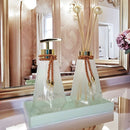 Combo Decor Lavabo Premium: Coleção Cristal & Ouro™ (300ml: Estação de Aromaterapia e Luxo)