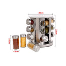 Torre Gourmet Inox 360°: Organizador de Temperos com 12 Frascos™