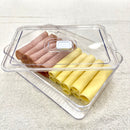 Porta Frios Acrílico 1600ml Retangular com Controle de Umidade – Qualyplas