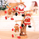 Kit Luxo 4 Bonecos de Pelúcia para Árvore de Natal: Papai Noel, Rena, Boneco de Neve e Ursinho (Decoração Artesanal e Carismática)