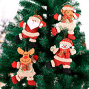 Kit Luxo 4 Bonecos de Pelúcia para Árvore de Natal: Papai Noel, Rena, Boneco de Neve e Ursinho (Decoração Artesanal e Carismática)
