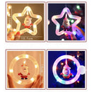 Cortina de Luz LED Decorativa Premium: Pisca-Pisca com Formatos de Presente, Estrela e Árvore (Transformação Mágica para Casa e Eventos)
