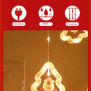 Cortina de Luz LED Decorativa Premium: Pisca-Pisca com Formatos de Presente, Estrela e Árvore (Transformação Mágica para Casa e Eventos)