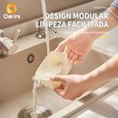 Caixa Organizadora Transparente Empilhável com Divisórias: Solução Multiuso para Geladeira e Despensa (O Fim da Bagunça de Itens Soltos)